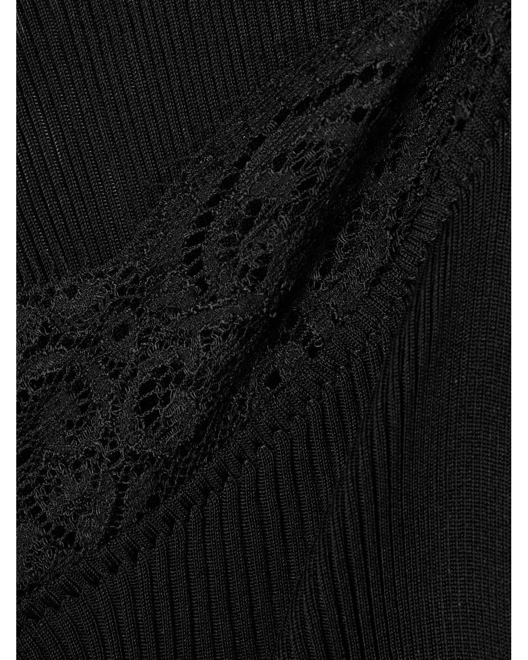 Saint Laurent Black Long-Sleeved Top