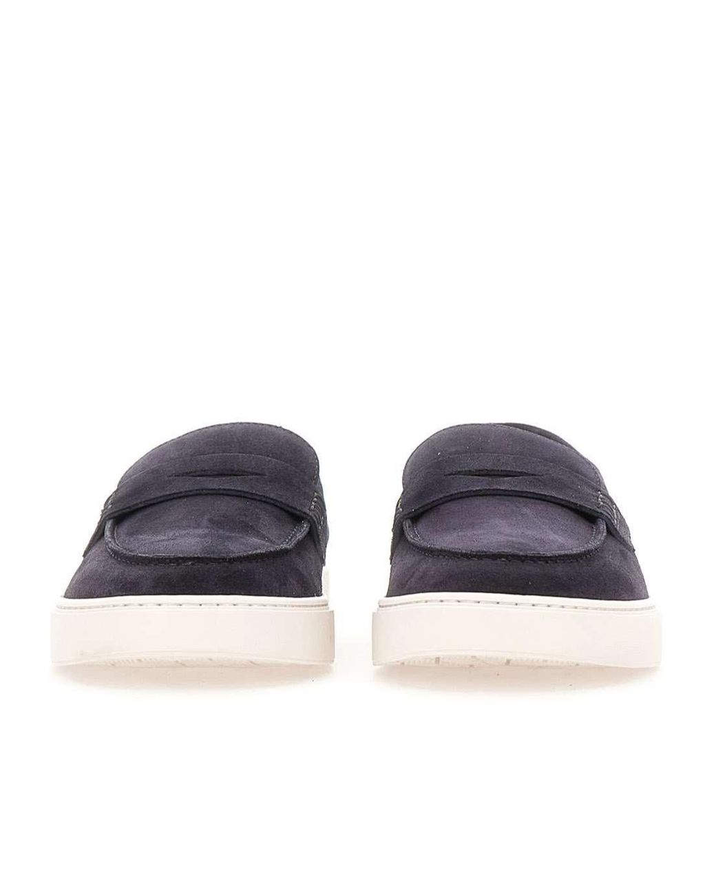 Doucal's Blue Penny Slip-On Loafers for men