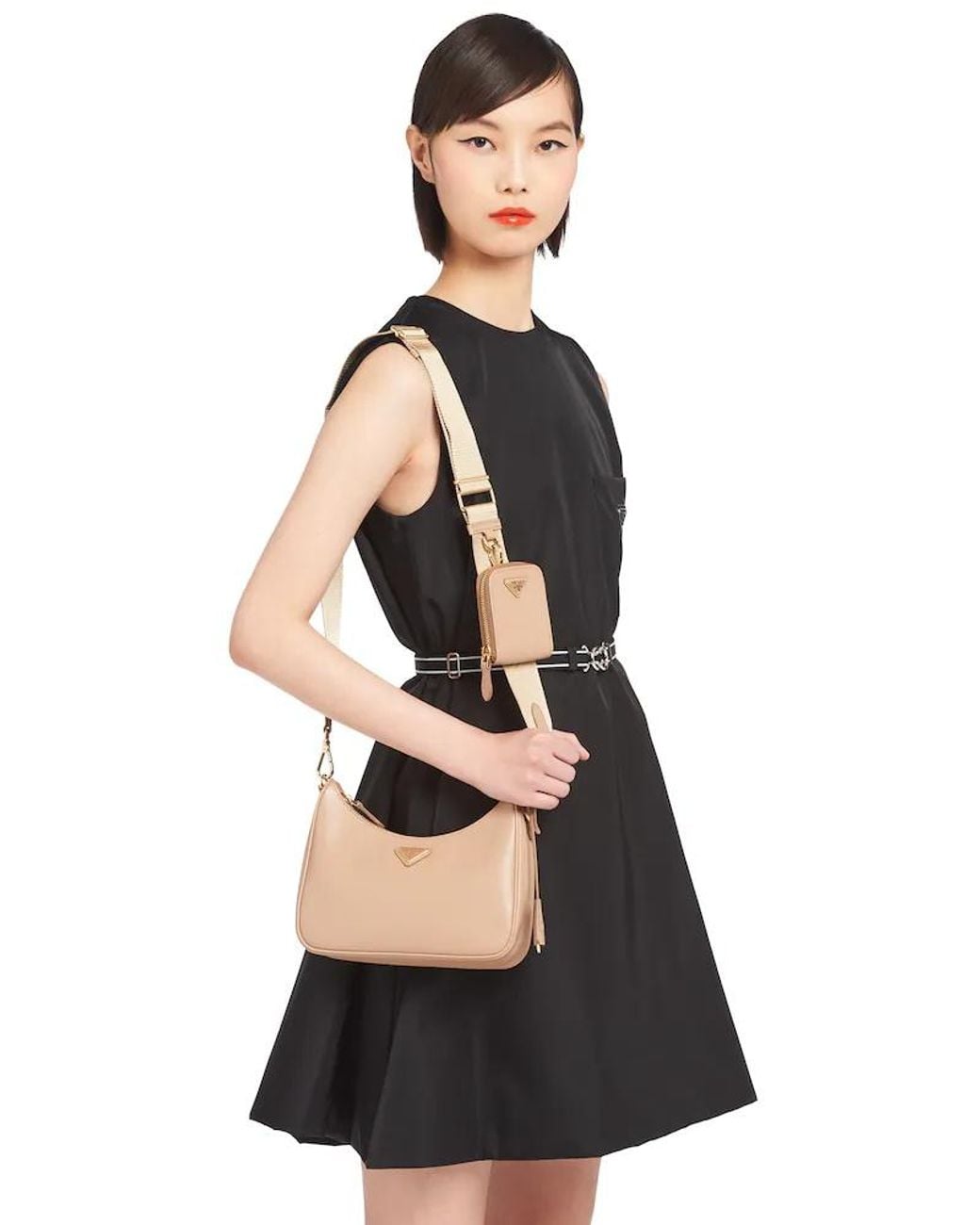 Prada Natural Re-Edition 2005 Saffiano Leather Bag