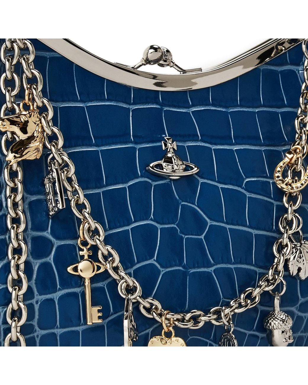 Vivienne Westwood Blue Compact Shoulder Bag