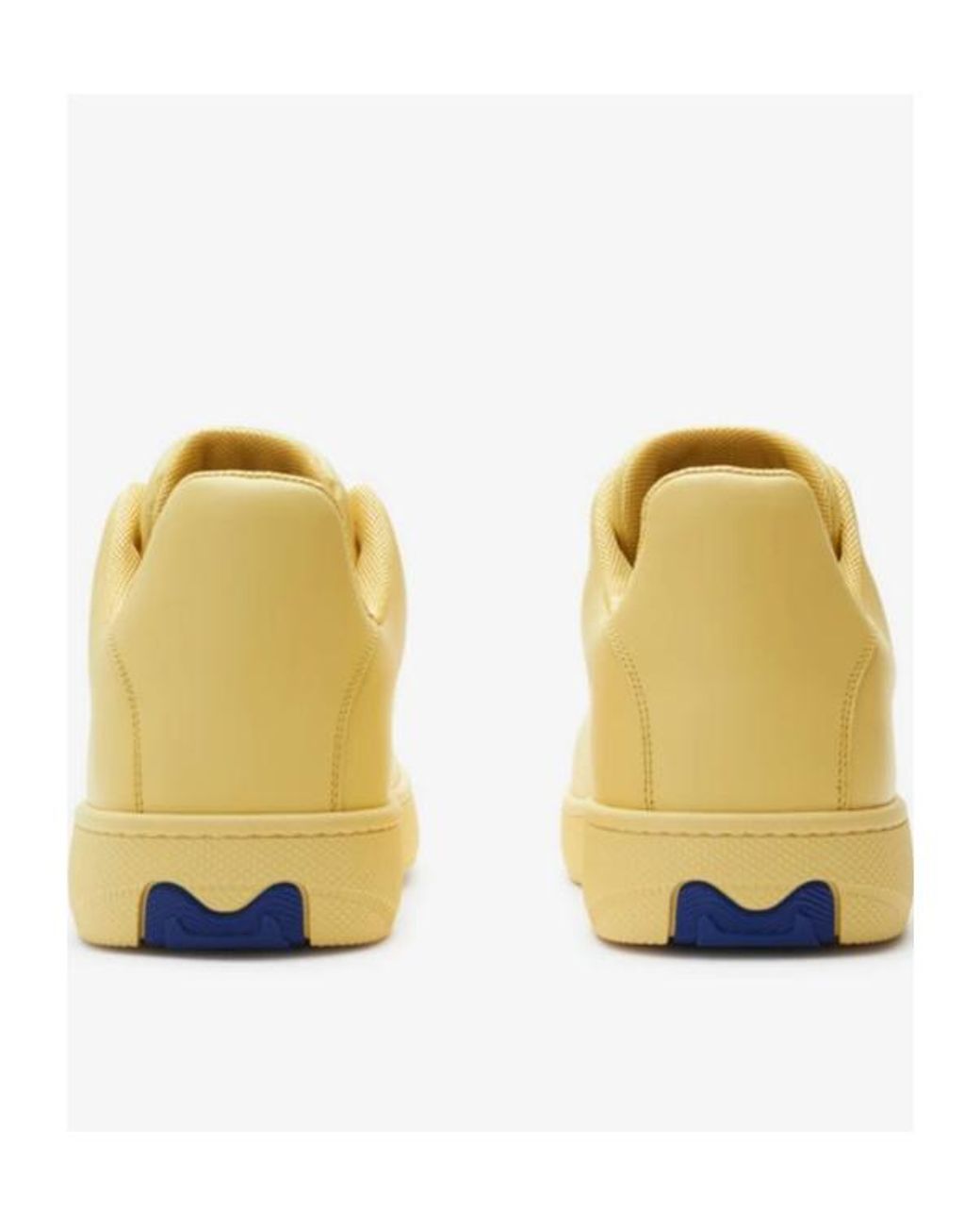 Burberry Yellow Box Logo Emboosed Low-Top Sneakers for men