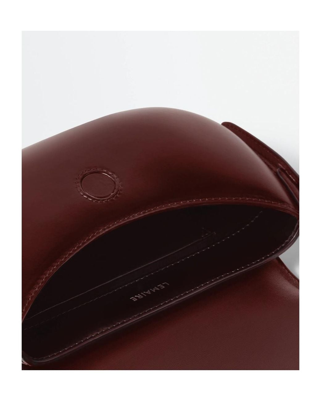 Lemaire White Belly Leather Crossbody Bag for men