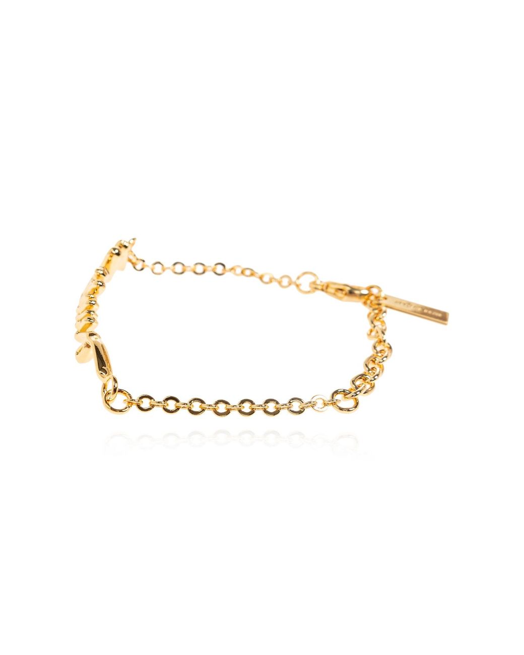 Moschino Metallic Logo Chain Bracelet
