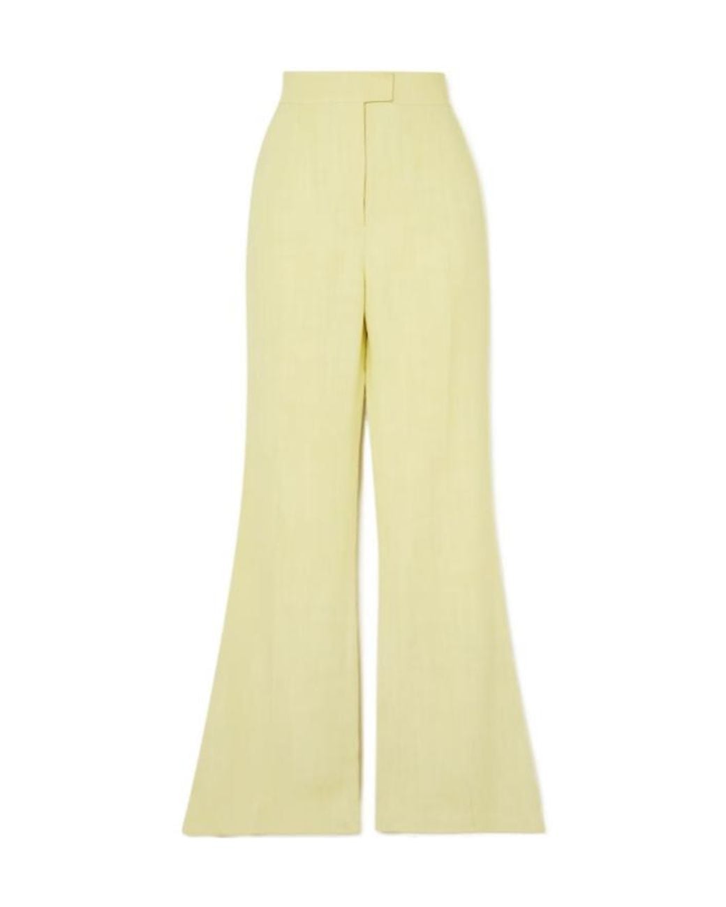 Galvan Yellow Wool Wide-Leg Pants