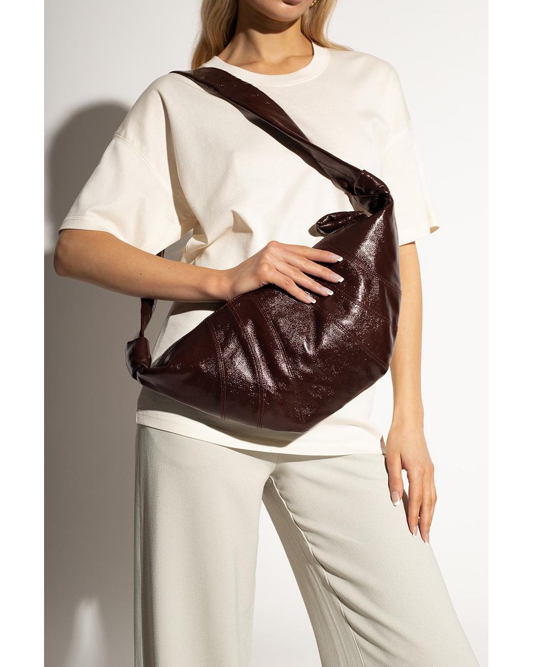 Lemaire Brown Medium Croissant Shoulder Bag