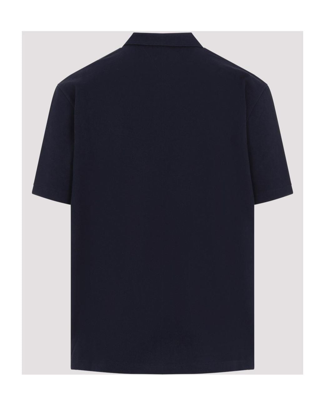 Bottega Veneta Blue Logo Embroidered Short-Sleeved Polo Shirt for men