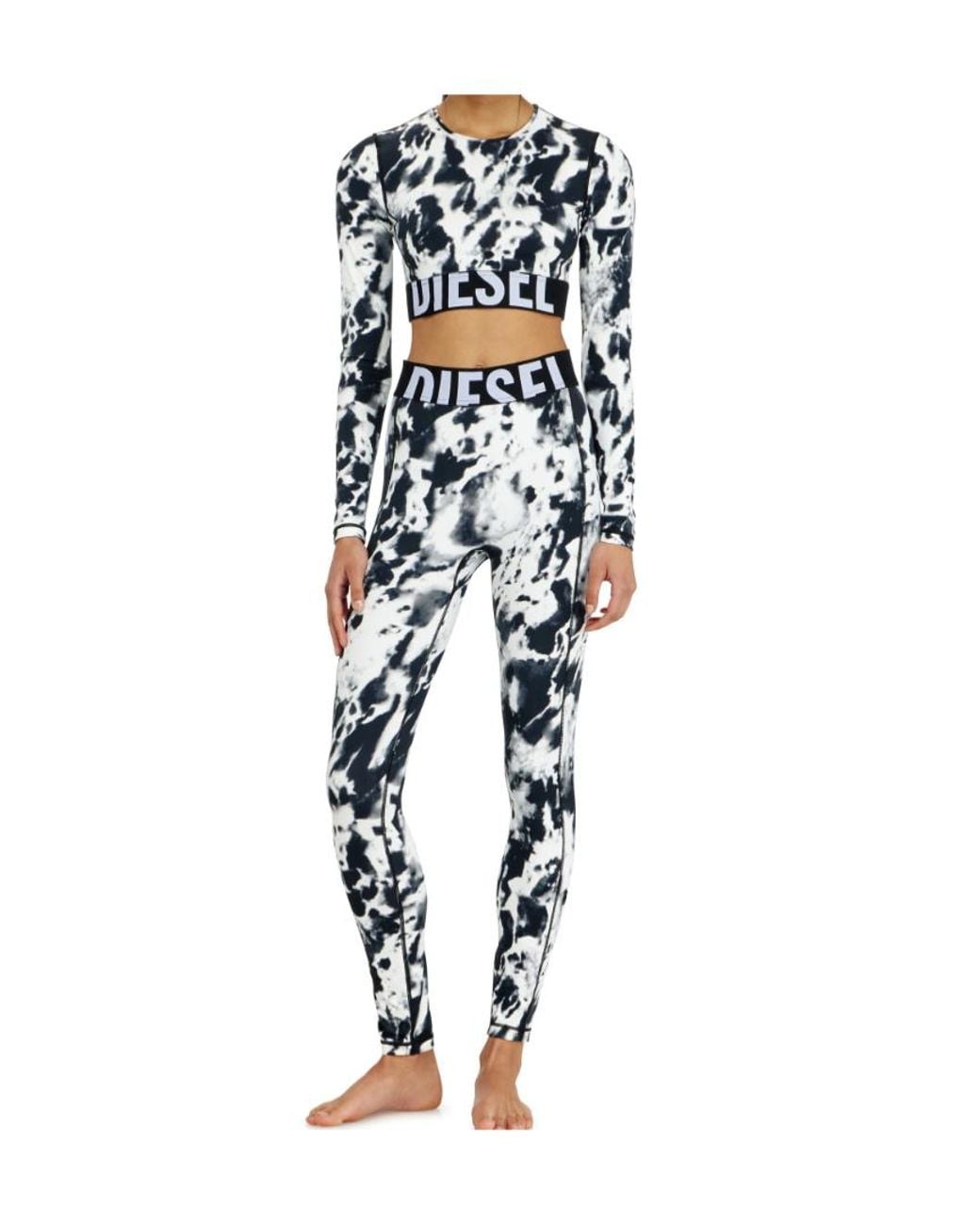 DIESEL Gray Melissa-D-Pop Logo Cropped Top