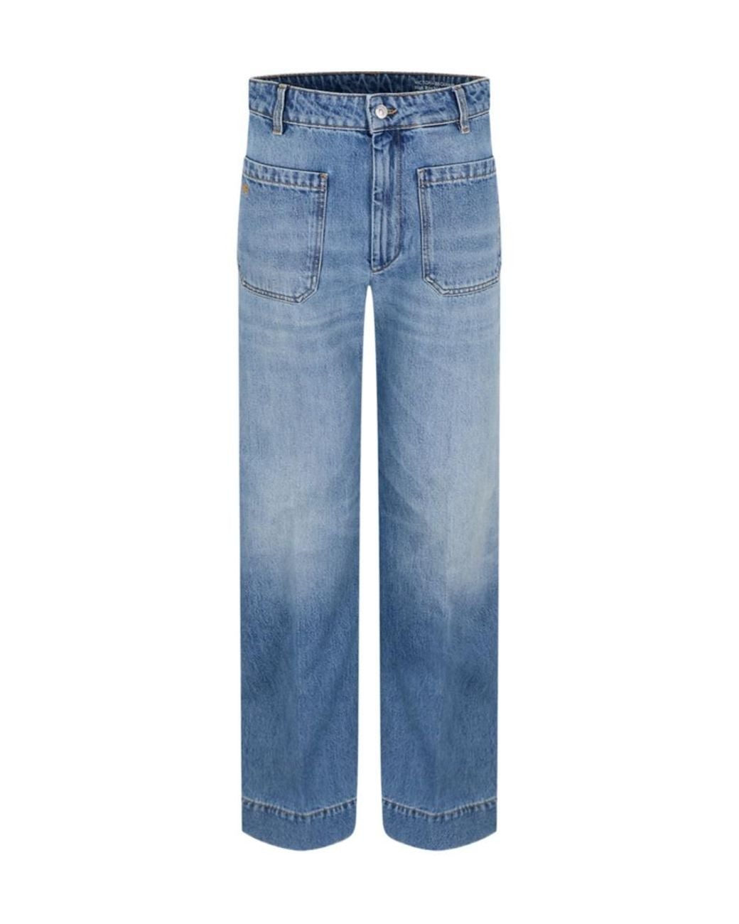 Victoria Beckham Blue Patch Pocket Jeans