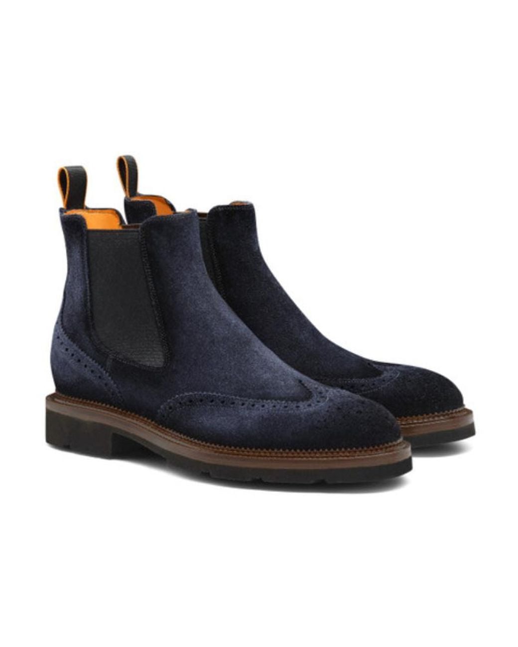 Santoni Blue Kalama Ankle Boots for men
