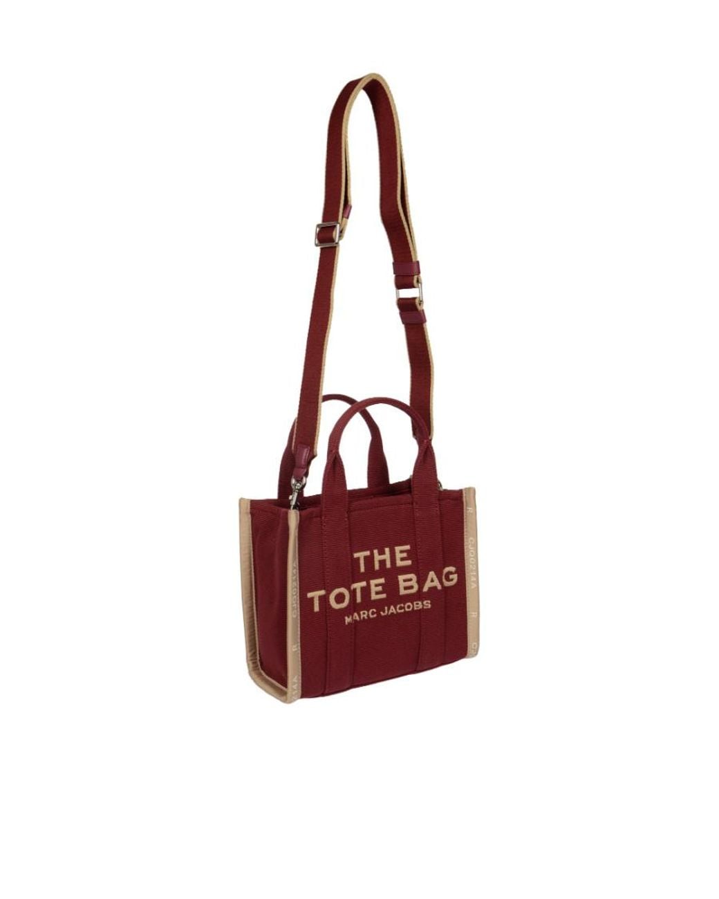 Marc Jacobs Red The Jacquard Logo Detailed Tote Bag