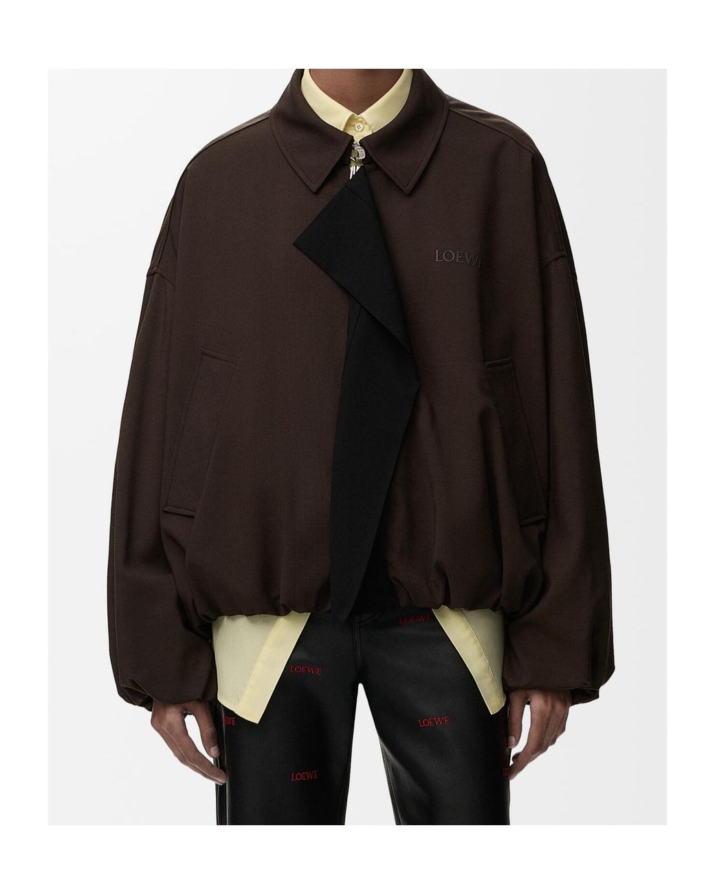 Loewe Black Viscose And Wool Jacket