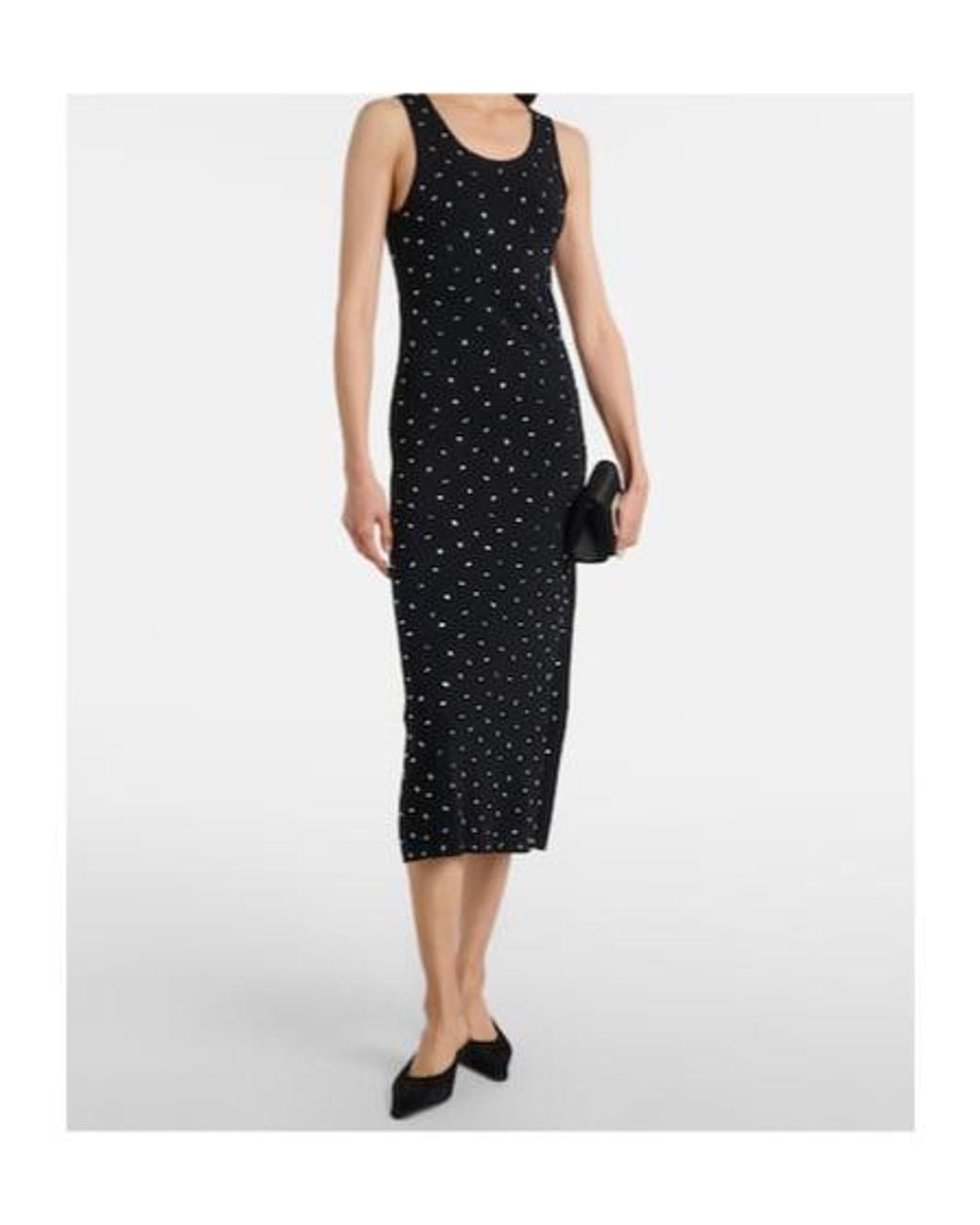 Altuzarra Black Geordie Embellished Jersey Midi Dress