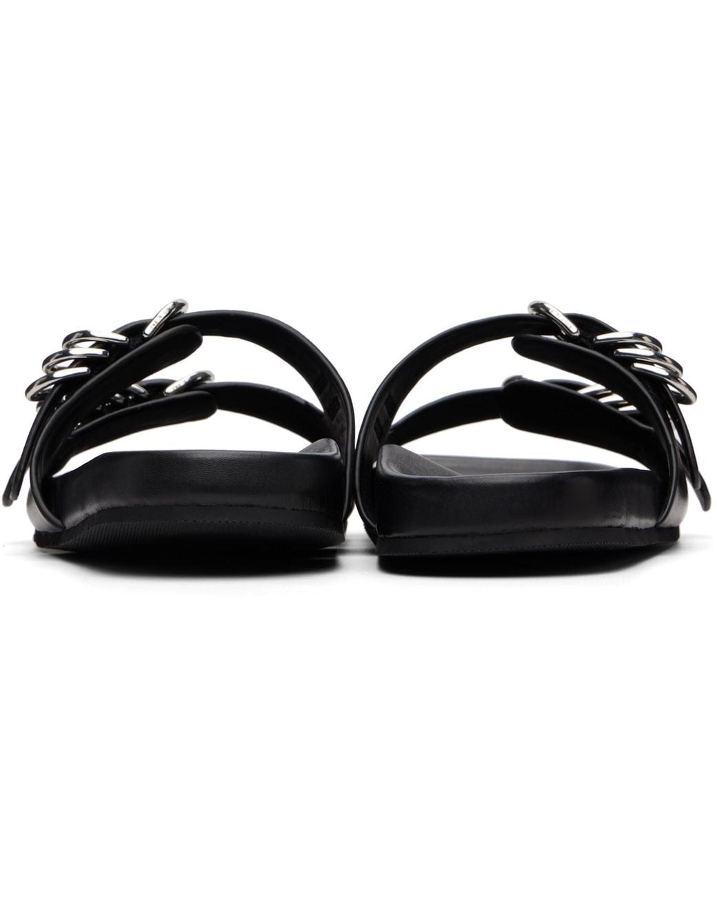 Rag & Bone Black Rue Leather Slippers