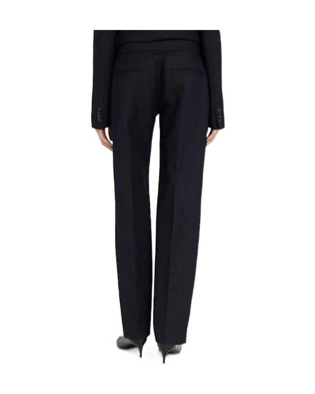 Khaite Blue Callen Virgin Wool Blend Straight Pants