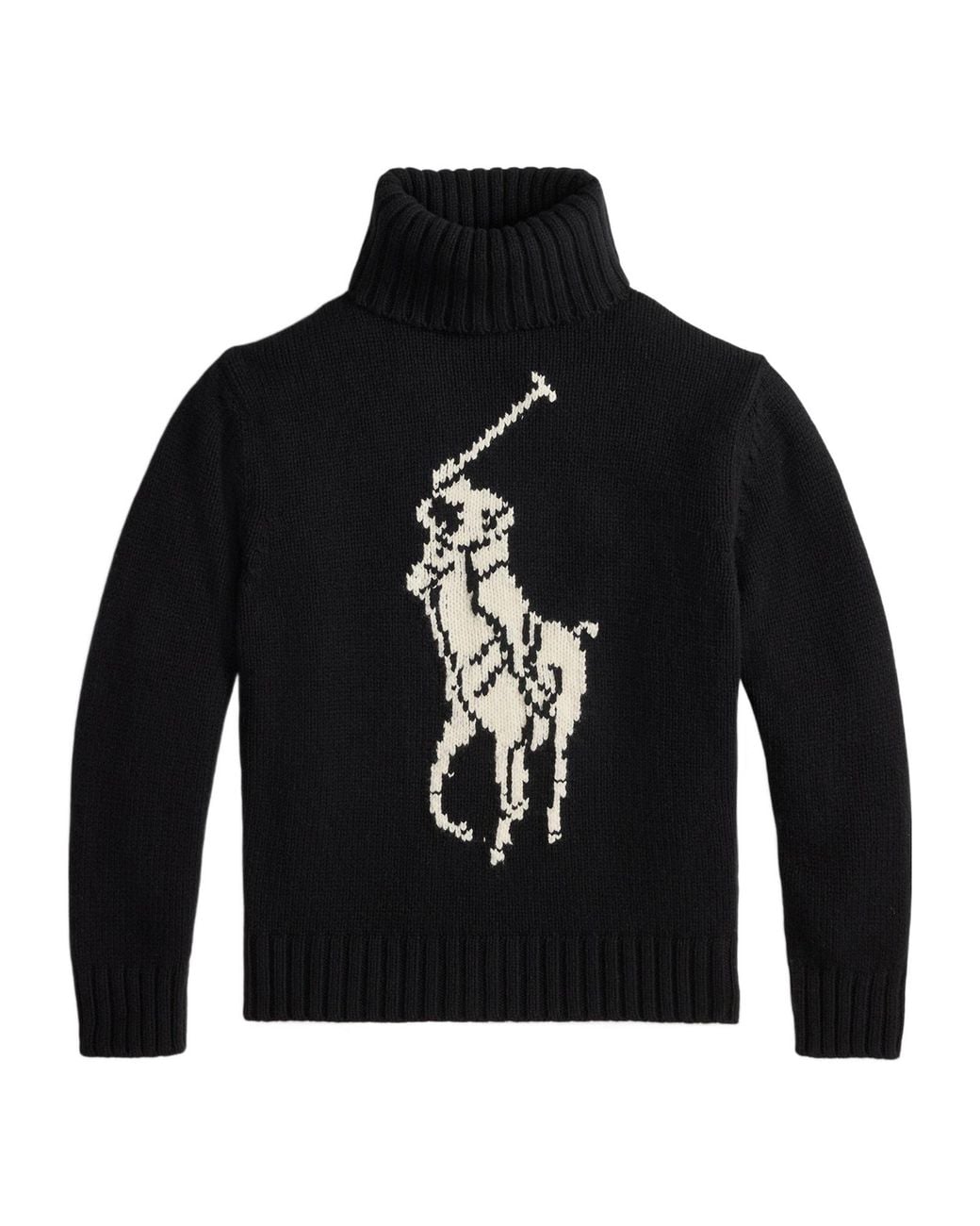 Polo Ralph Lauren Blue Pony Knitted Crew Neck Jumper