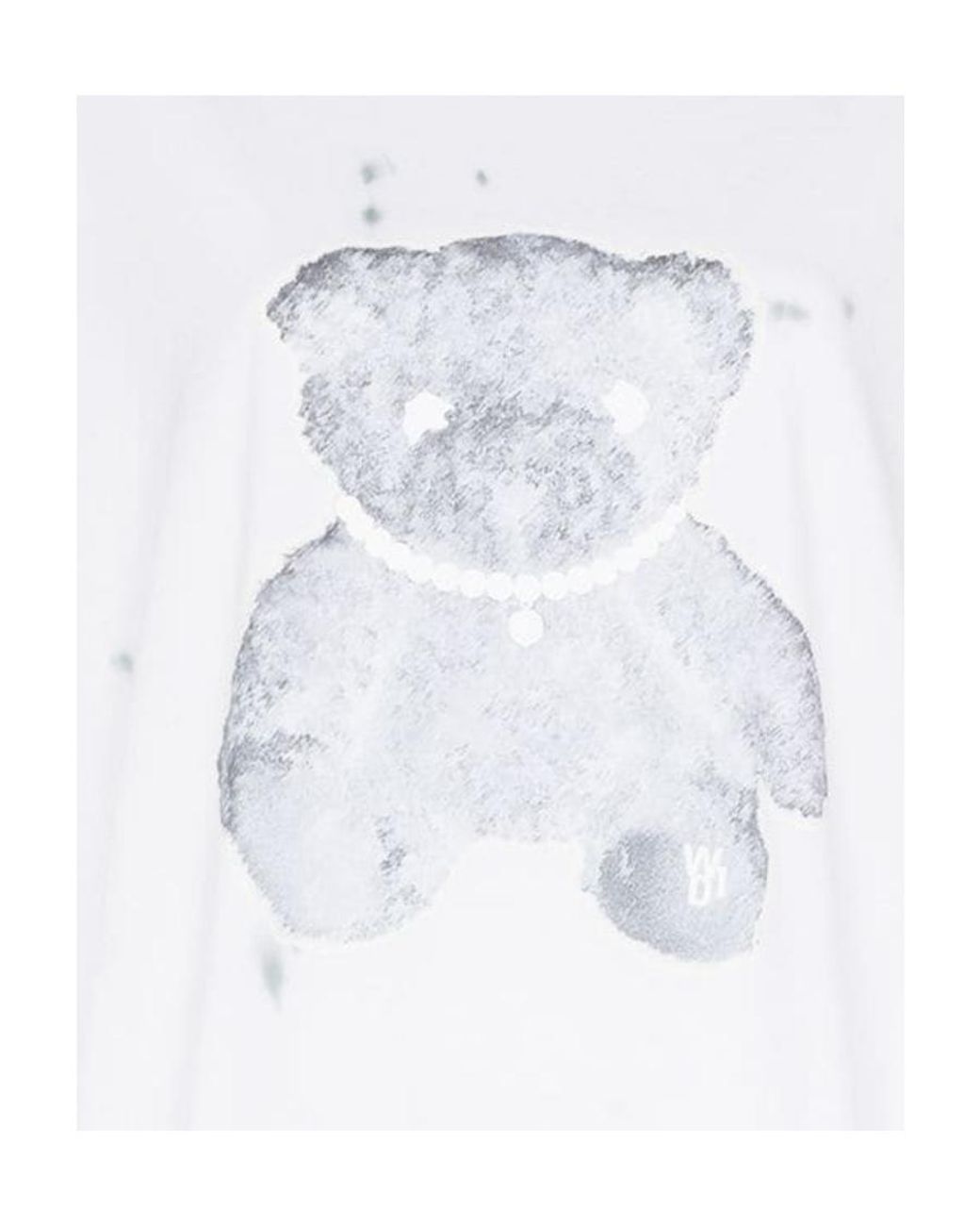 we11done White Teddy Bear Cotton Sweatshirt