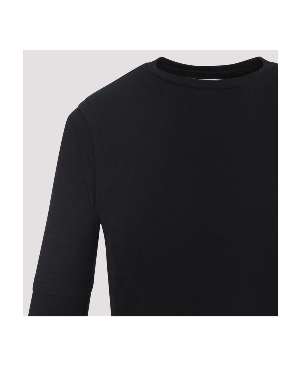 Jil Sander Black 3 Pack Logo Embroidered Top
