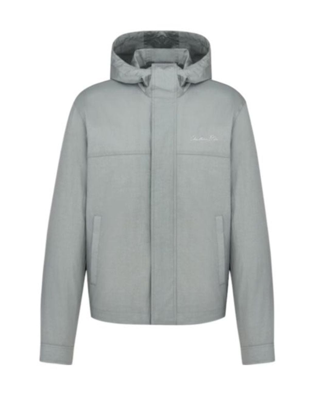 Dior Gray Handwritten Christian Windbreaker for men