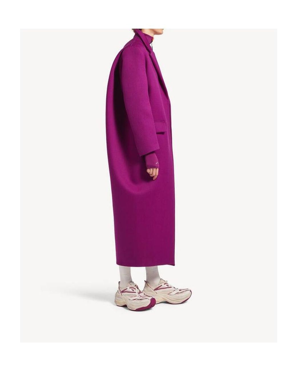 Balenciaga Purple Long Sack Coat
