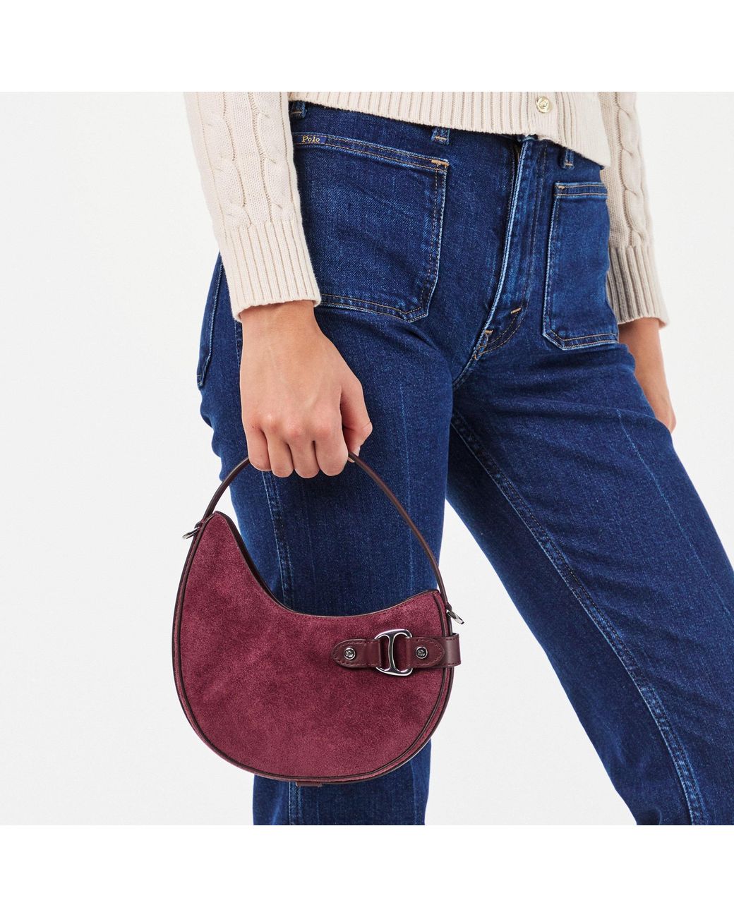 Ralph Lauren Purple Deep Pomegranate Crossbody Bag