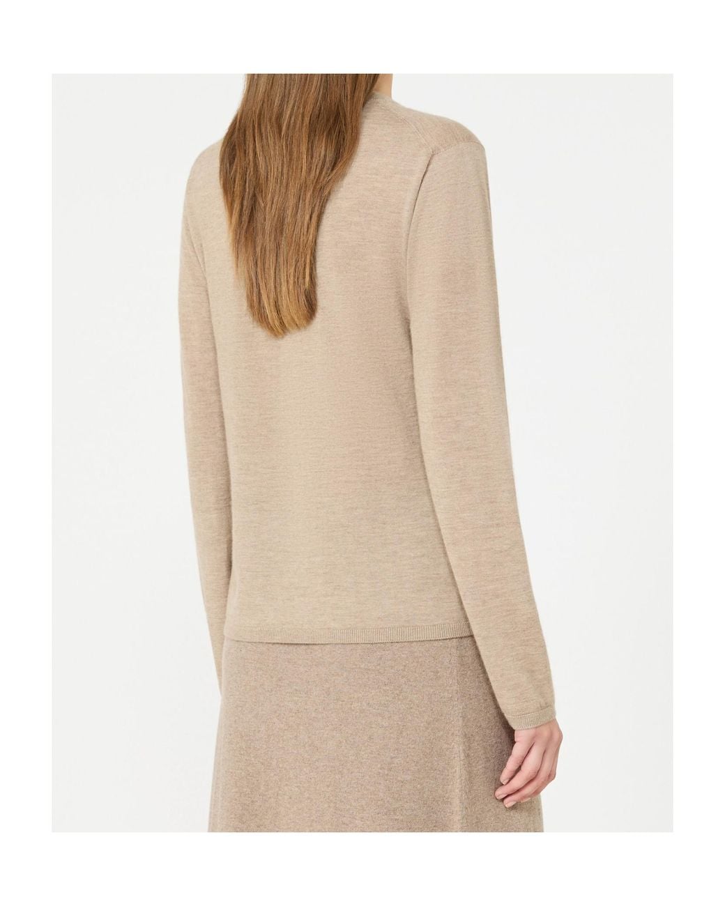 Max Mara Natural Cashmere Yarn Crew-Neck Sweater