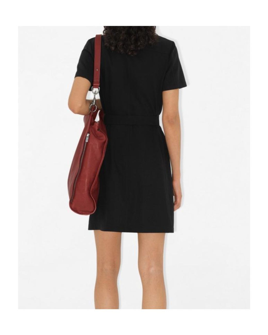 Burberry Black Double Breasted Belted Mini Dress