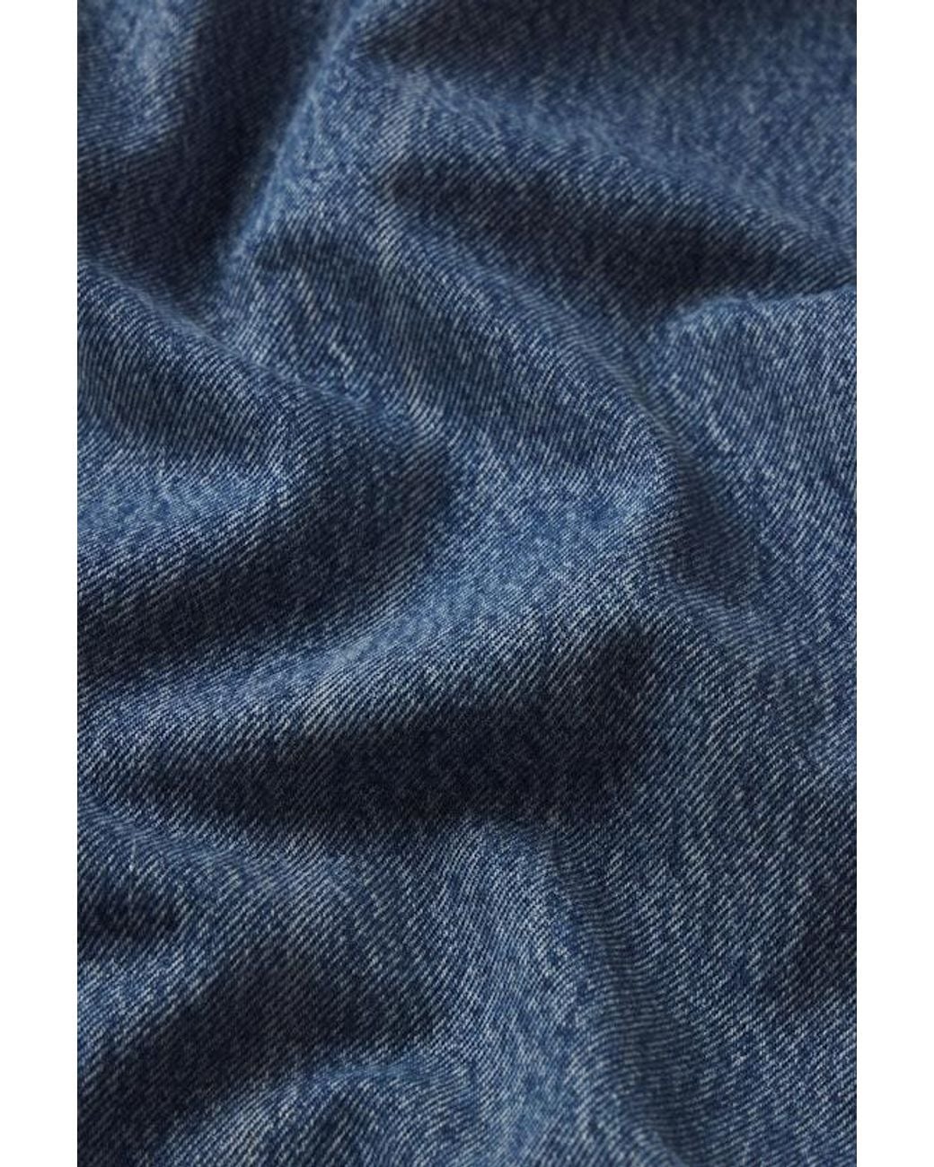 FRAME Blue High-Waisted Straight-Leg Jeans