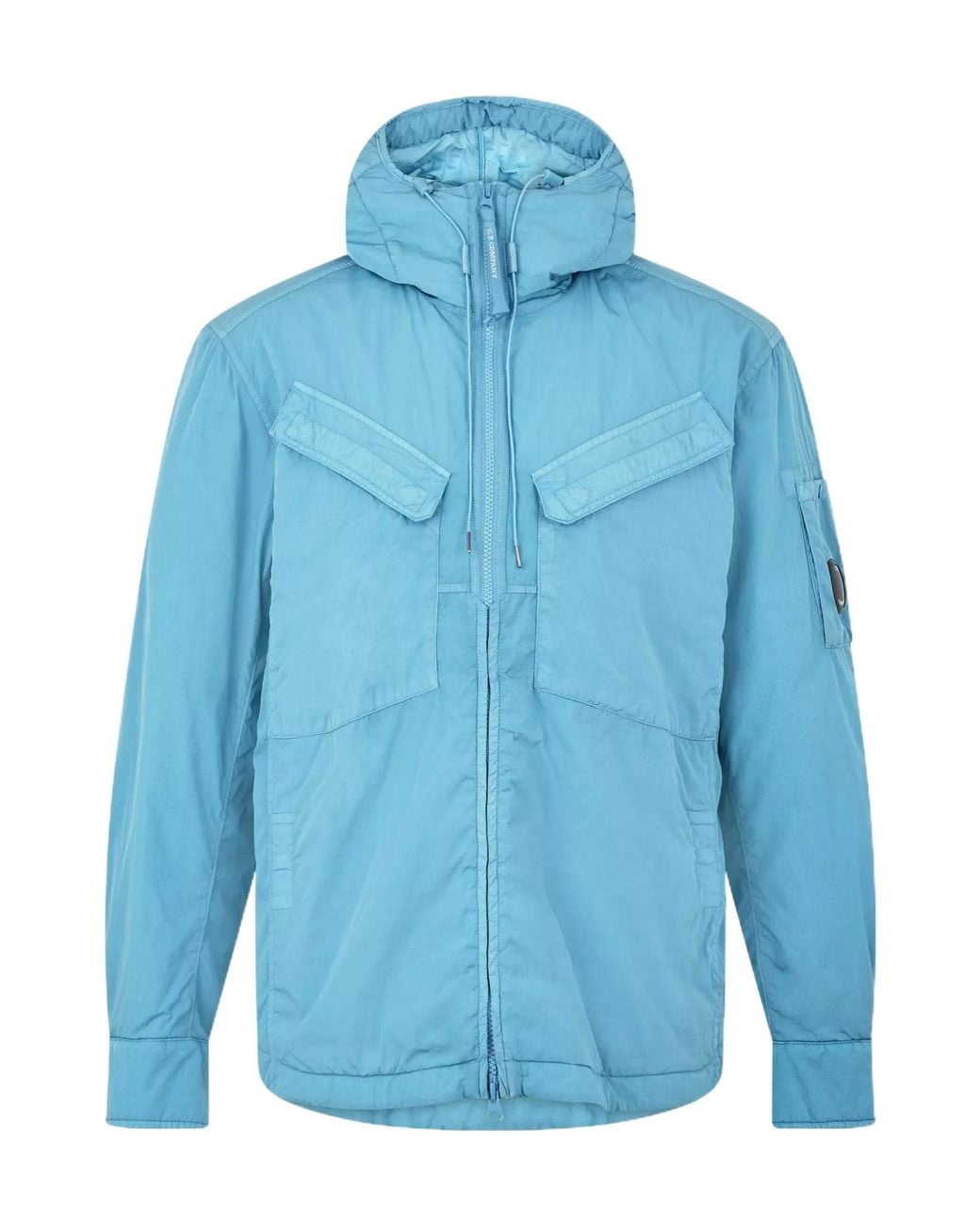 C P Company Blue Padded Bomber Jacket for men