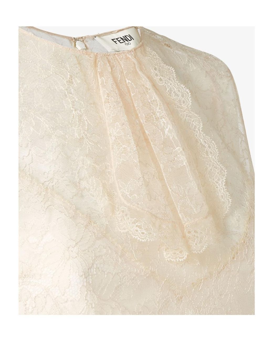Fendi Natural Light Lace Top