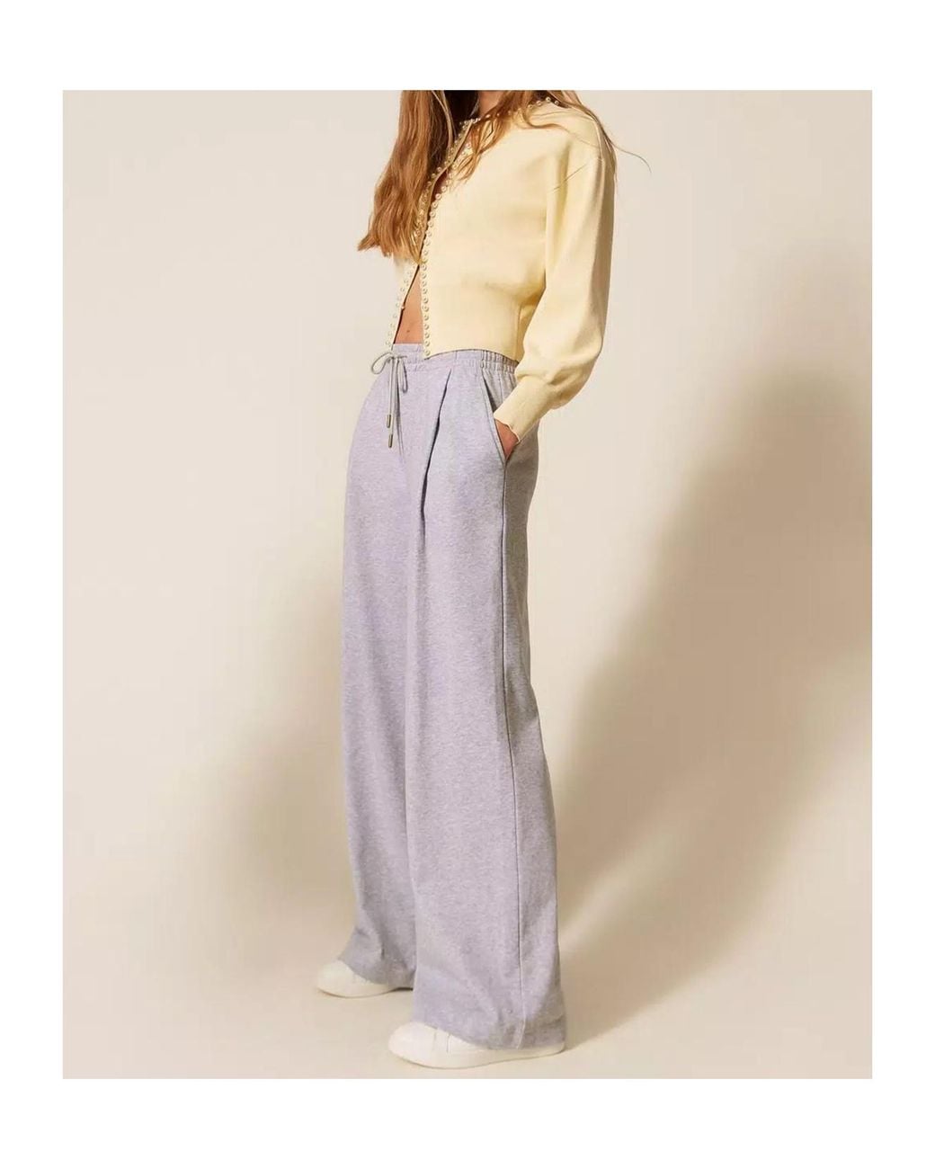 Twinset Purple Drawstring Trousers
