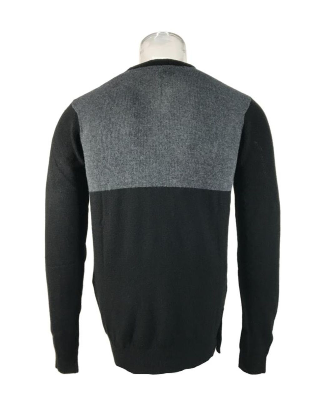 Armani Jeans Black Long-Sleeved Contrasting Sweater for men