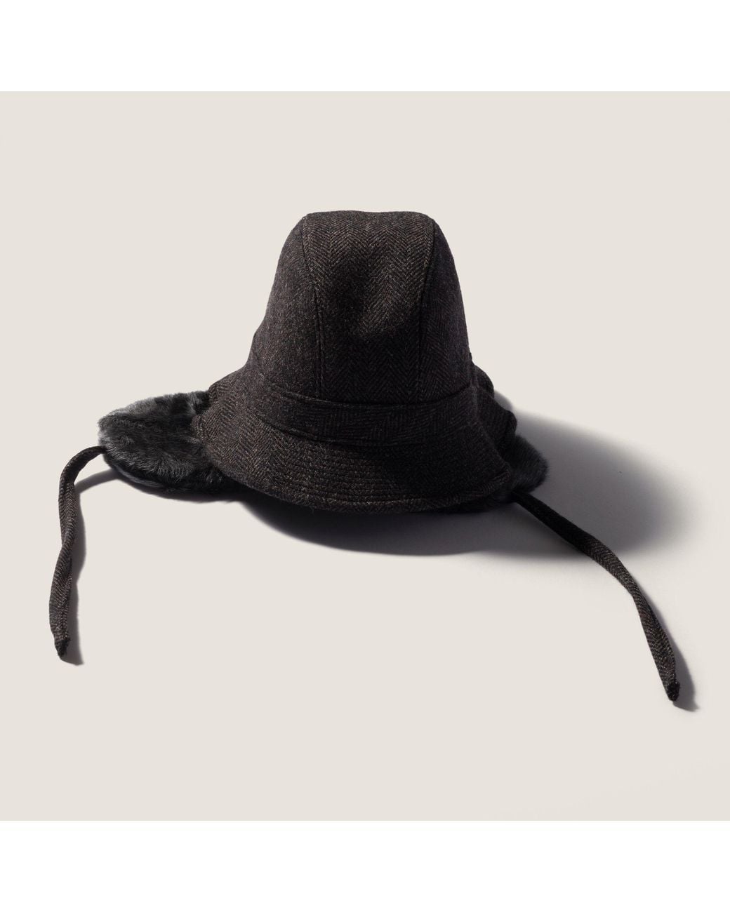 Miu Miu Black Wool And Chekiang Hat