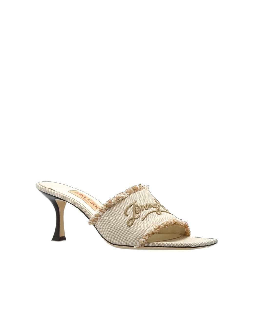 Jimmy Choo Natural Logo High-Heeled Sandals