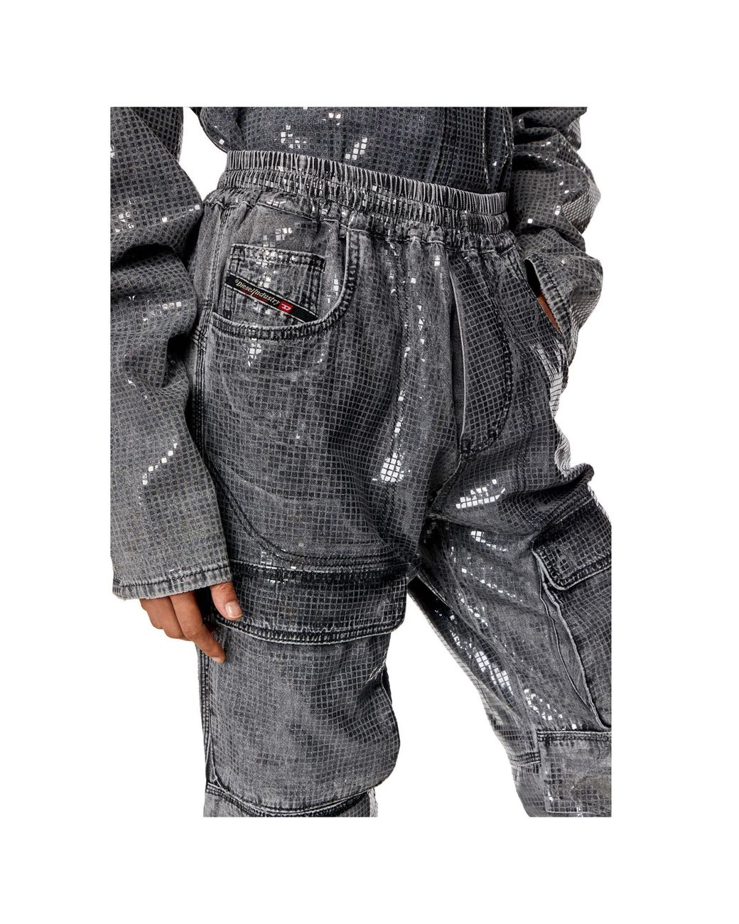 DIESEL Gray D-Mirt 0Pgac Straight-Leg Cargo Jeans