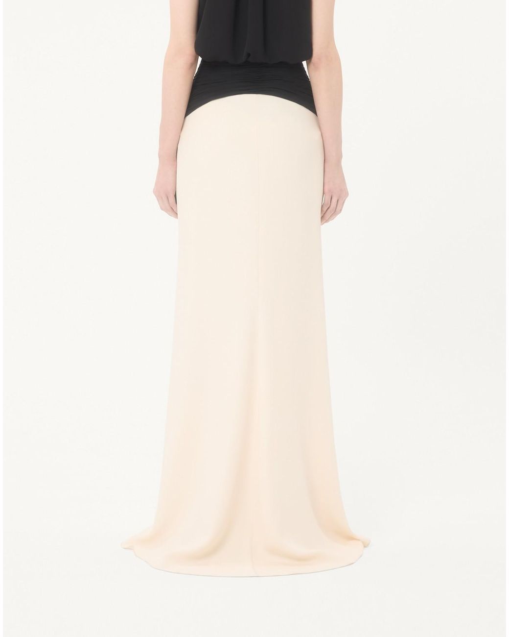 Valentino Natural Draped Waist Maxi Skirt