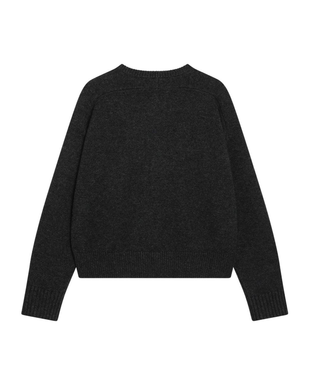 Loulou de Saison Black Ribbed Crew Neck Sweater