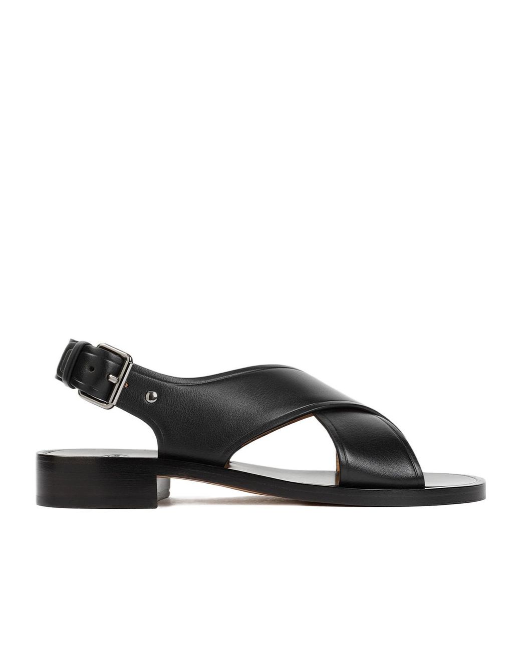 Church's Black Crossover Strapped Sandals