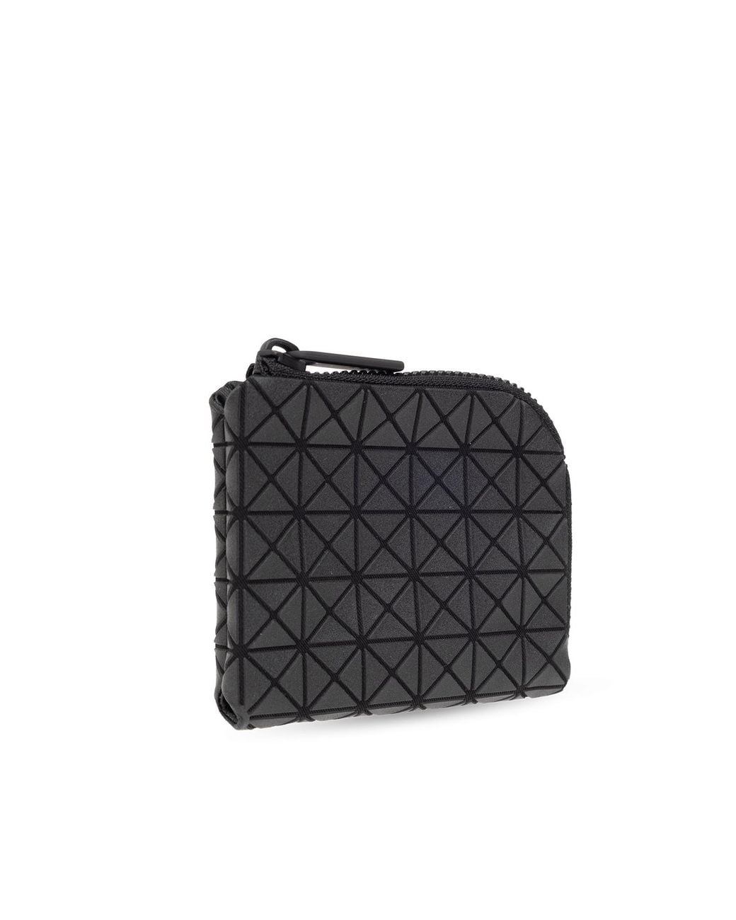 Issey Miyake Black Geometric-Patterned Zip Around Wallet for men