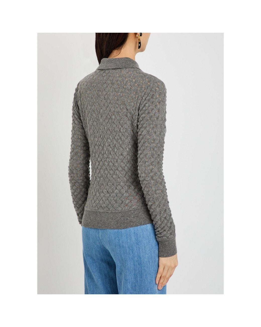Missoni Gray Simple Cashmere Top