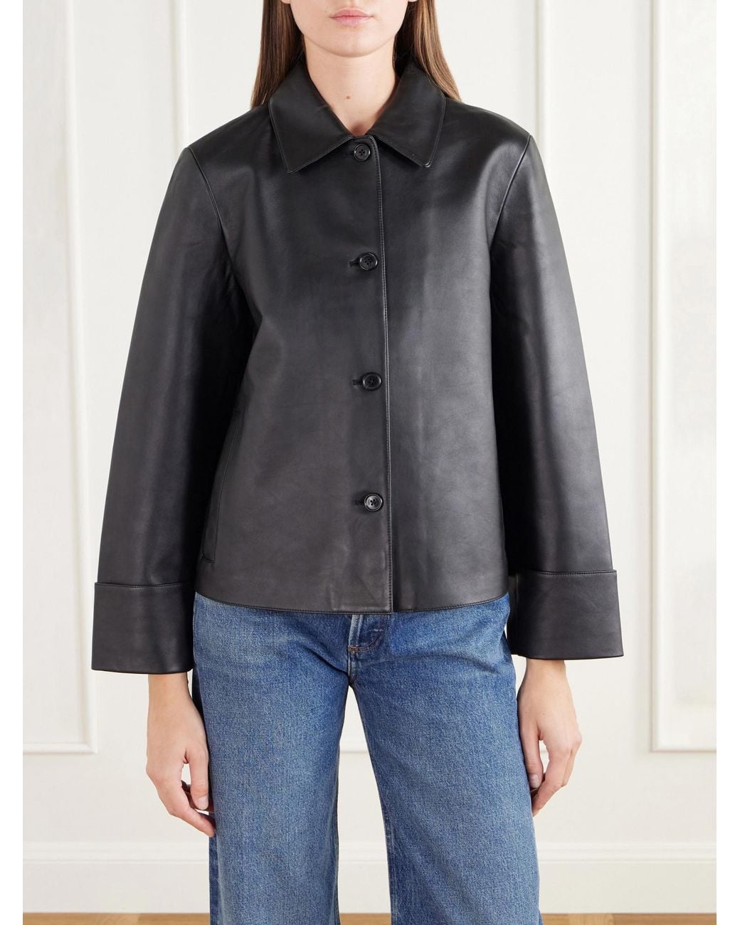 Theory Black Leather Jacket