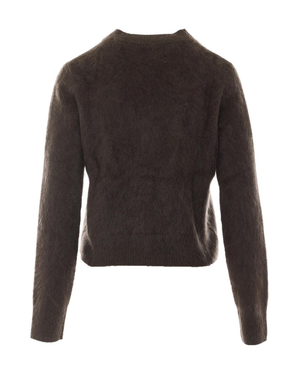 Lisa Yang Black Azelea Fuzzy Buttoned Cardigan