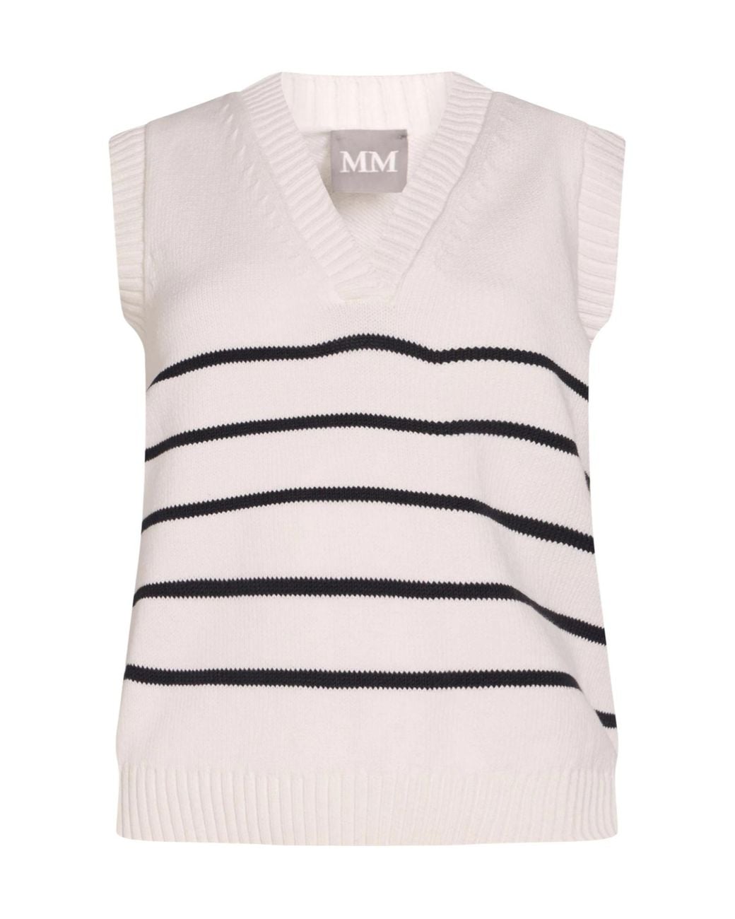 Max Mara White Sleeveless Knitted Top