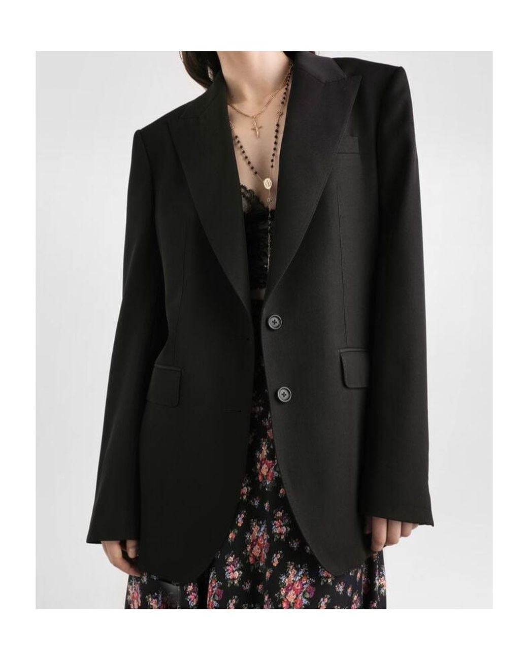 Dolce & Gabbana Black Single-Breasted Jacket