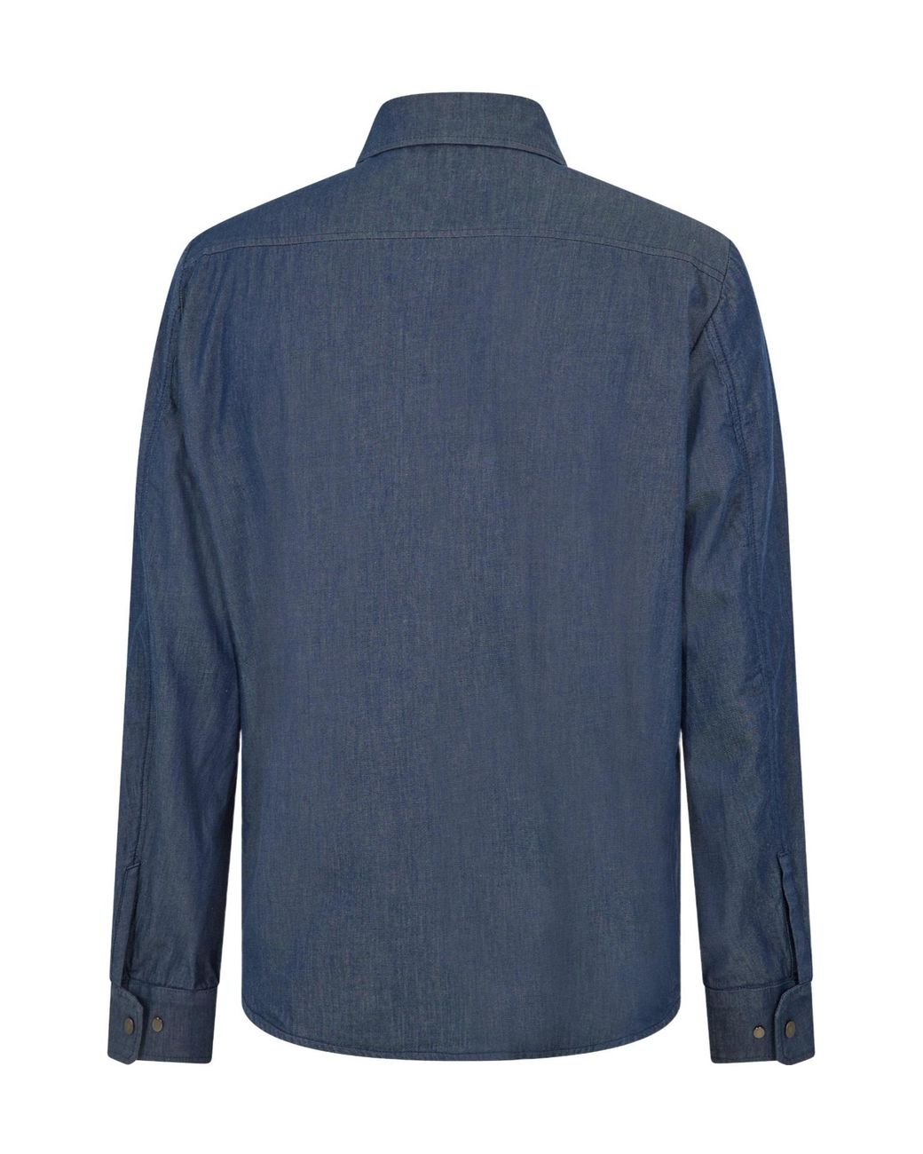 Moncler Blue Denim Button-Down Overshirt for men
