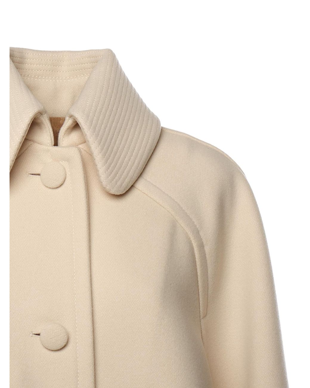 Valentino Natural Logo Plaque Button-Up Peacoat