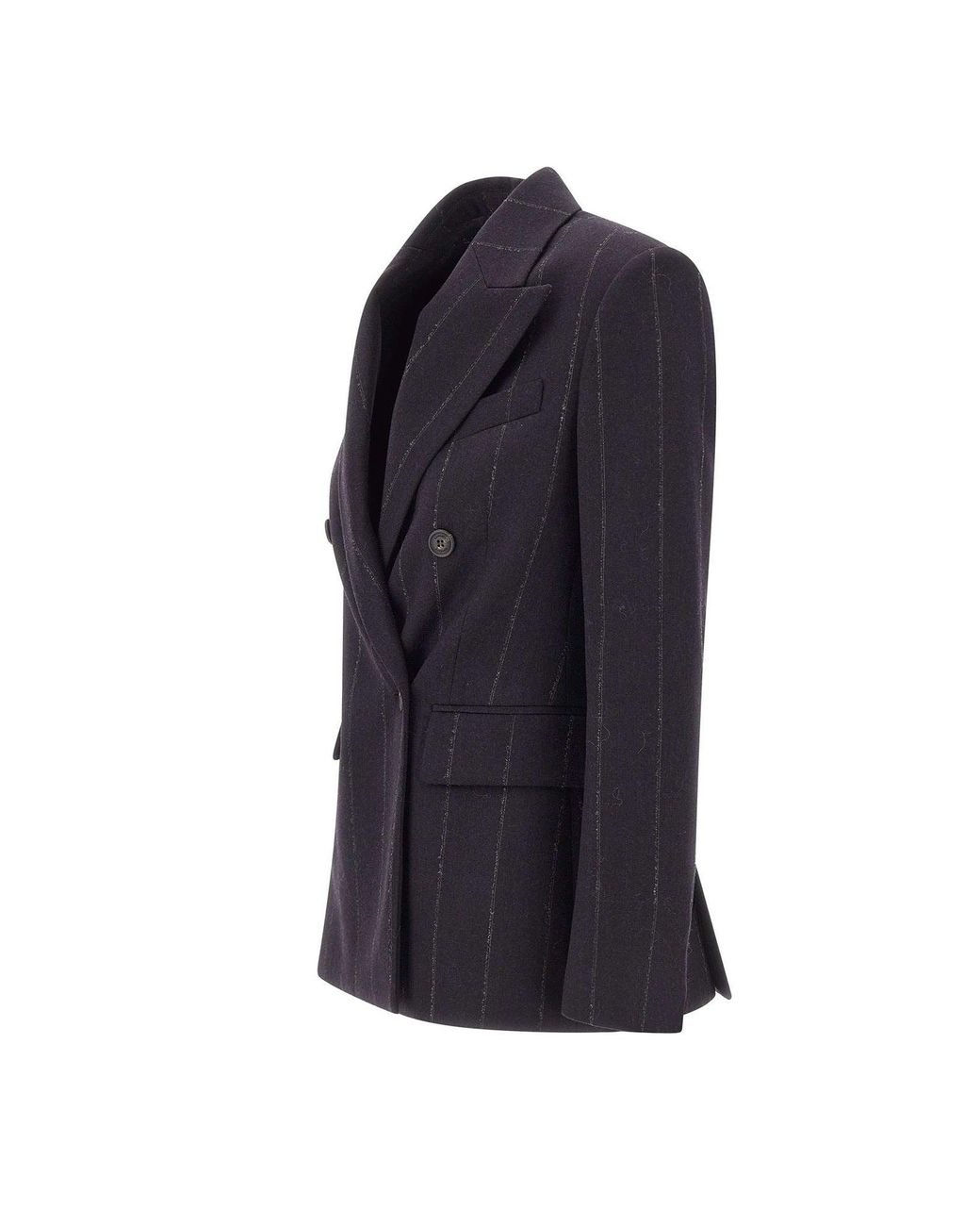 Eleventy Blue Pinstripe Double-Breasted Blazer