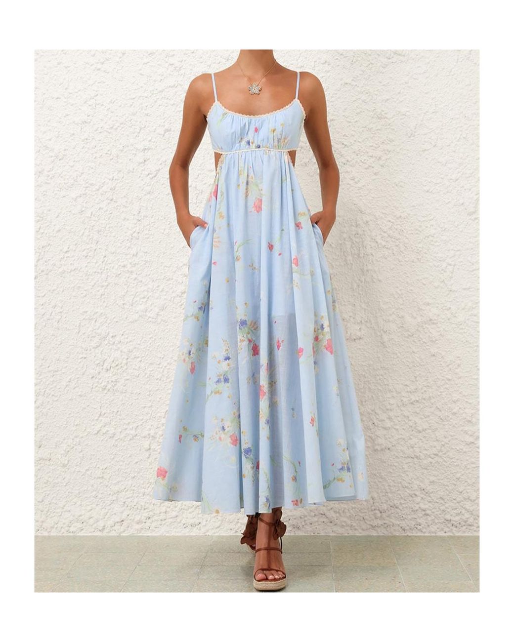 Zimmermann Blue Lucky Picnic Maxi Dress