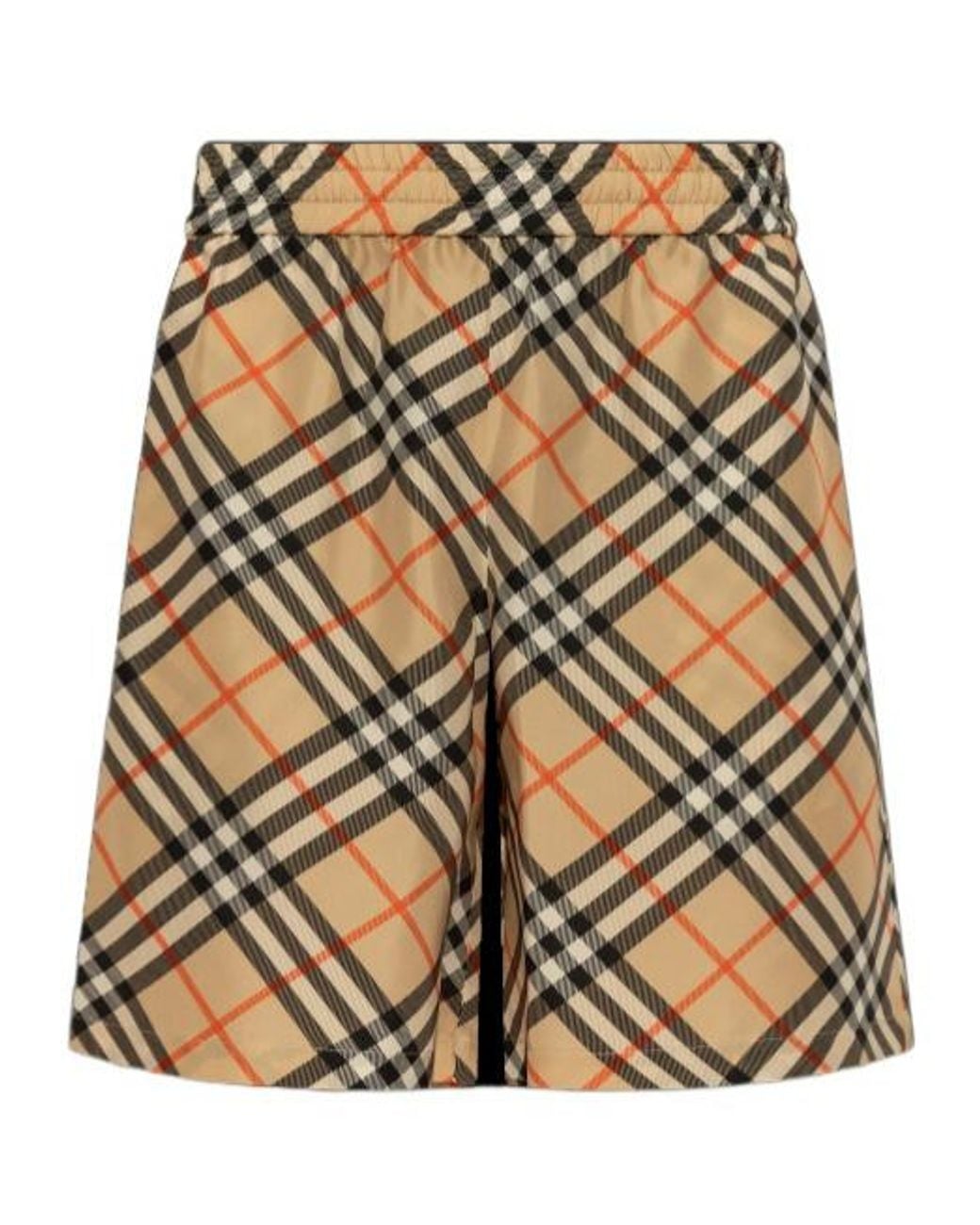 Burberry Metallic Vintage Checked Straight Hem Shorts for men