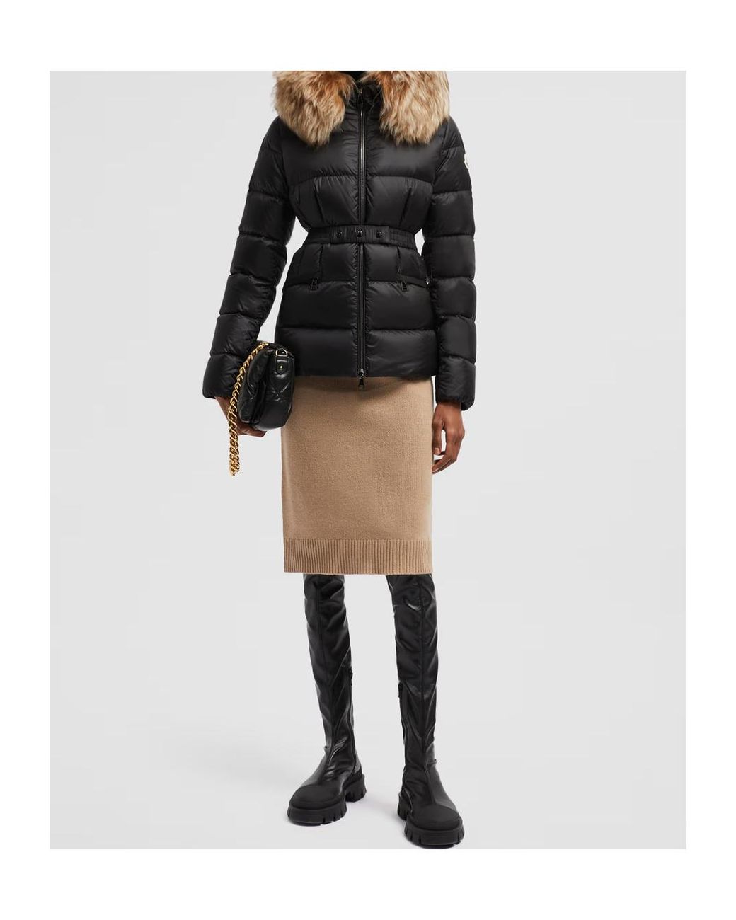 Moncler Black Boed Short Down Jacket