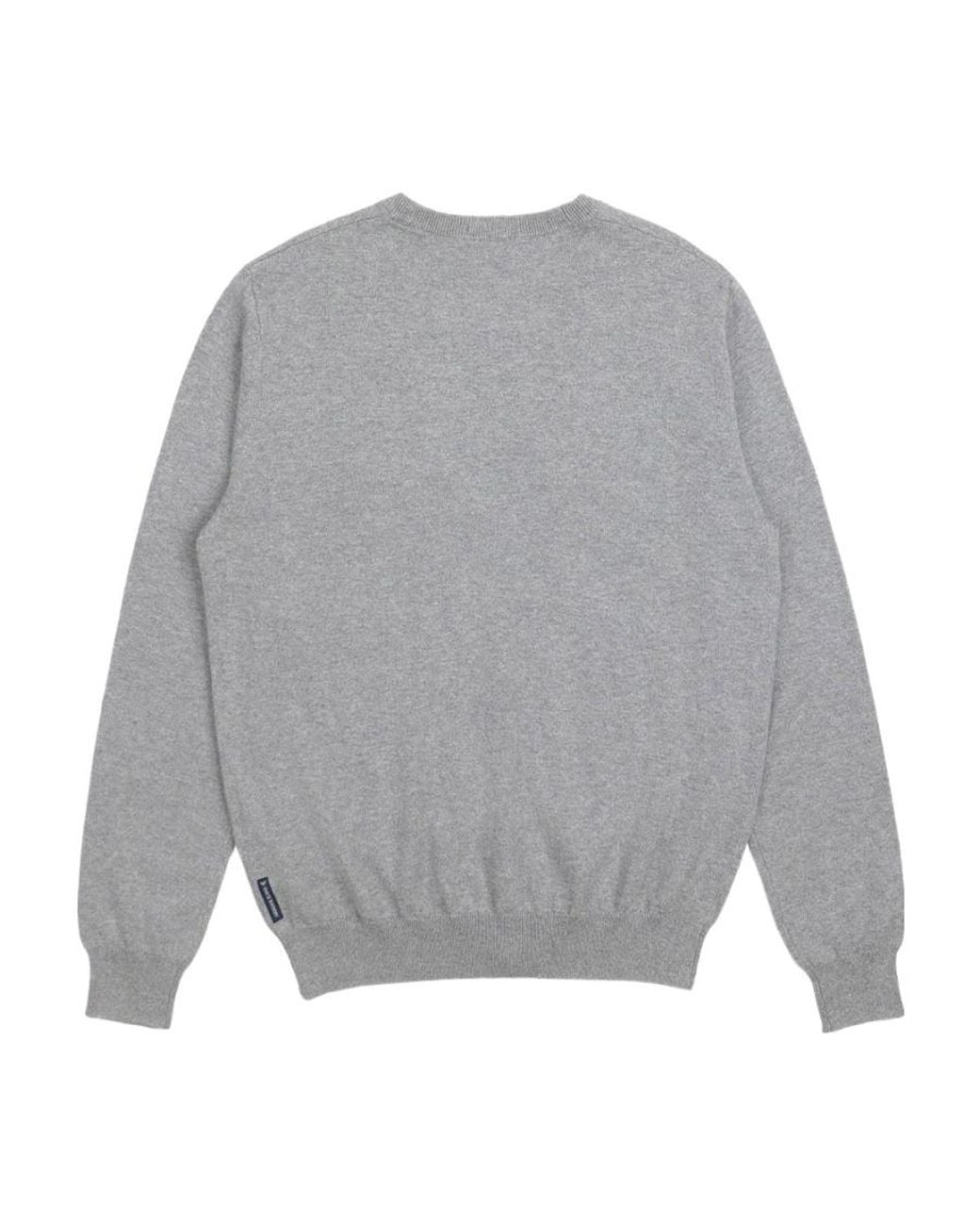 Armani Jeans Gray V-Neck Knitted Cardigan for men